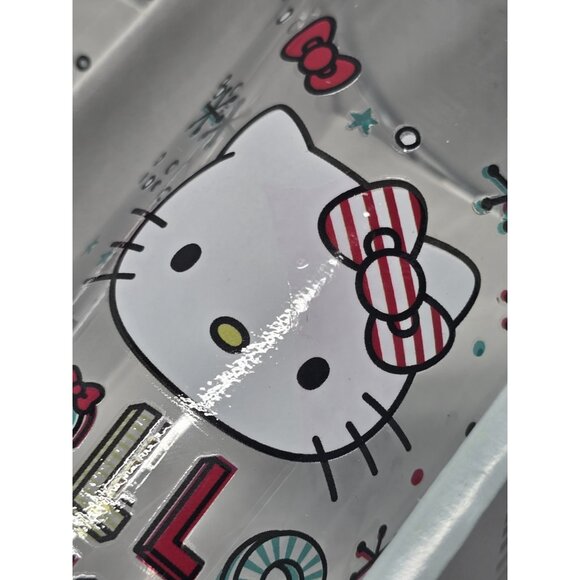 HELLO KITTY Christmas Set Of Four 10 oz(295 ml) Each Glass Cups - Picture 6 of 11
